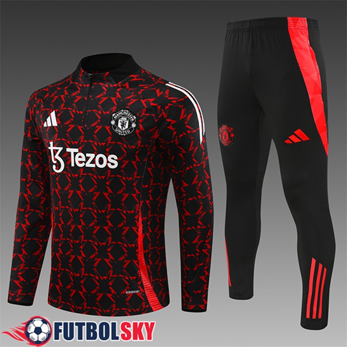 Chandal Equipos De Futbol Manchester United Ninos Negro/Rojo 2024/2025