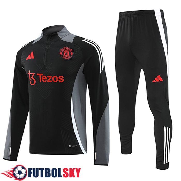 Chandal Equipos De Futbol Manchester United Ninos Negro/Gris 2024/2025
