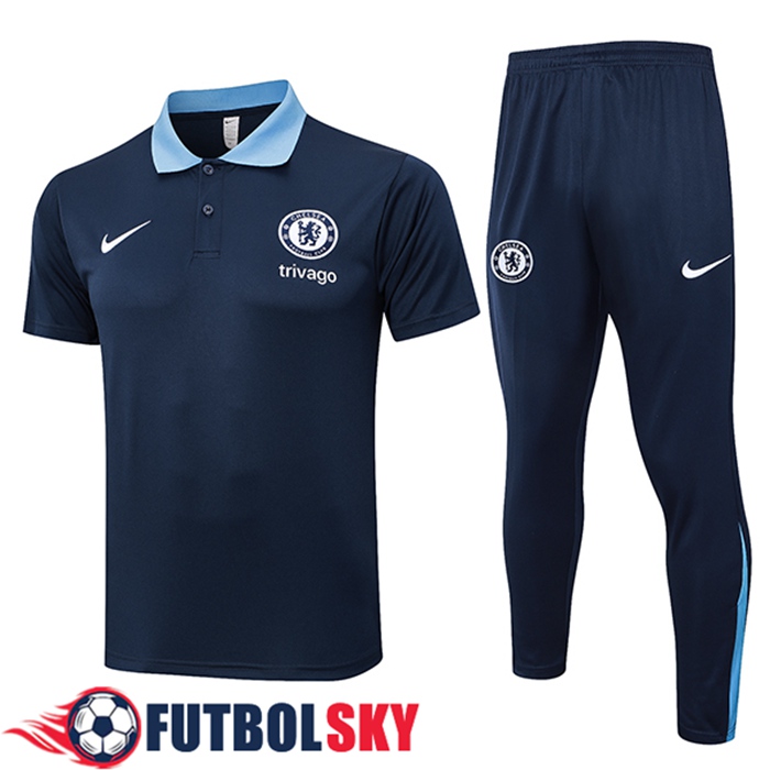 Camiseta Polo FC Chelsea azul real 2024/2025