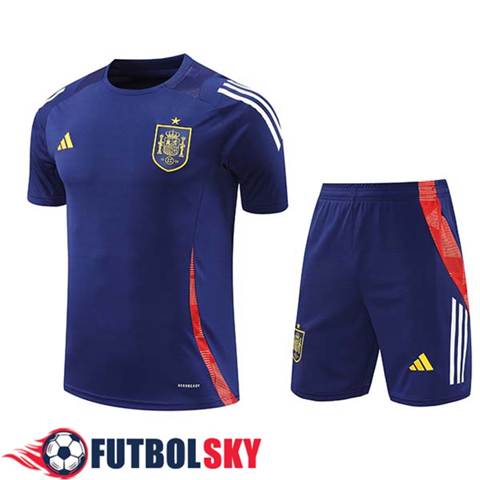 Camiseta Entrenamiento España Azul/Rojo 2024/2025
