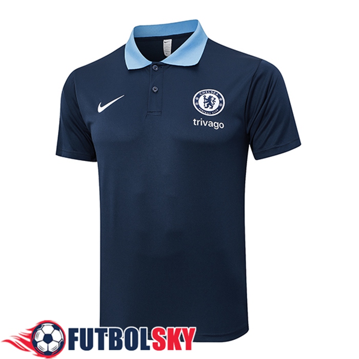 Camiseta Polo FC Chelsea azul real 2024/2025