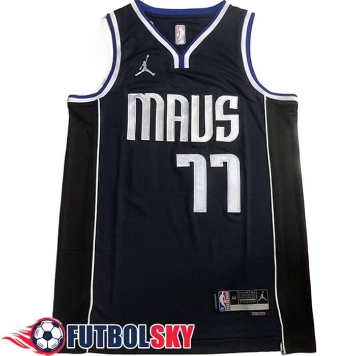 Camisetas Dallas Mavericks (DONCIC #77) 2024/25 Azul/Negro /Blanco