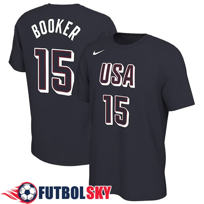 Camisetas USA (BOOKER #15) 2024/25 Negro -02