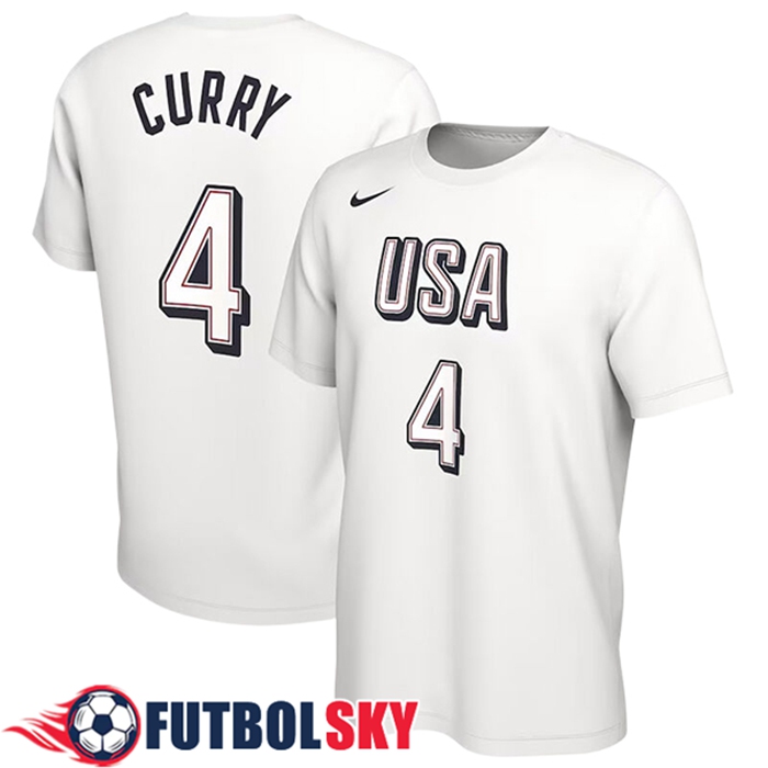 Camisetas USA (CURRY #4) 2024/25 Blanco -02