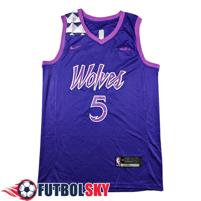 Camisetas Minnesota Timberwolves (EDWARDS #5) 2024/25 Violeta