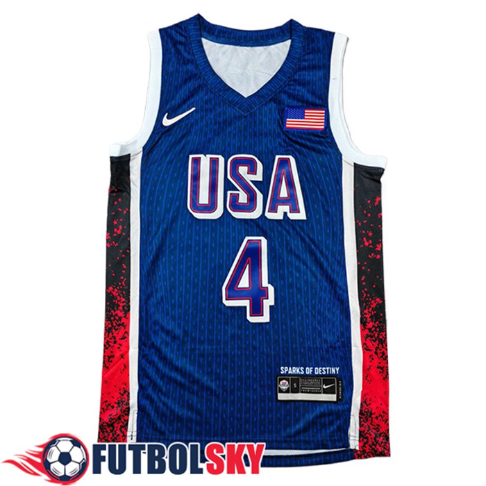 Camisetas USA (CURRY #4) 2024/25 Azul/Rojo/Negro