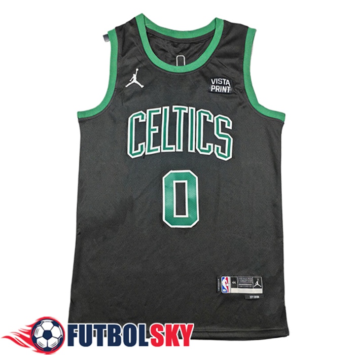 Camisetas Boston Celtics (TATUM #0) 2024/25 Negro/Verde