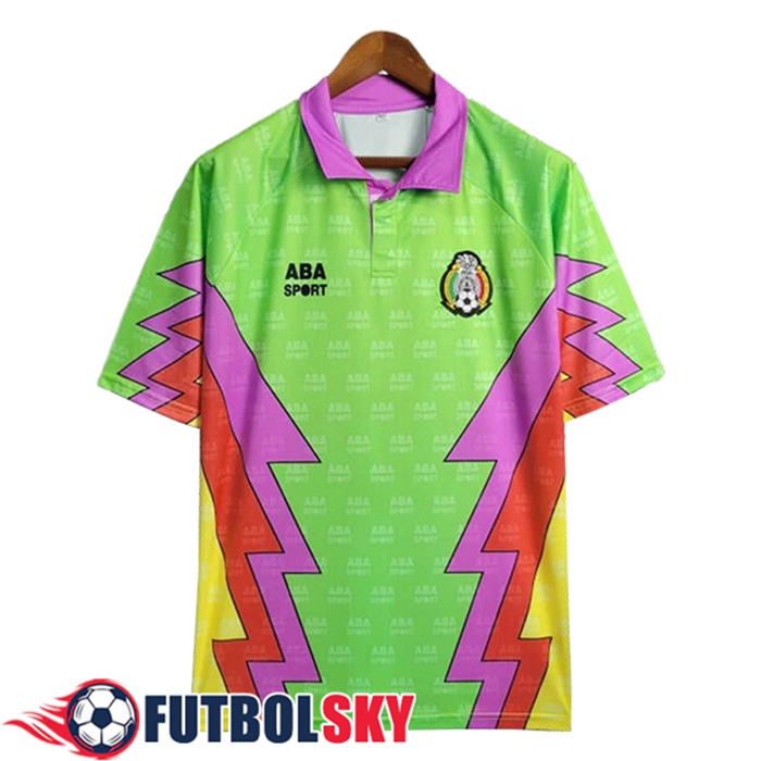 Camisetas De Futbol México Retro Portero Verde/Violeta