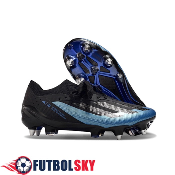 Adidas Botas De Fútbol X Crazyfast1 SG Negro/Azul -03