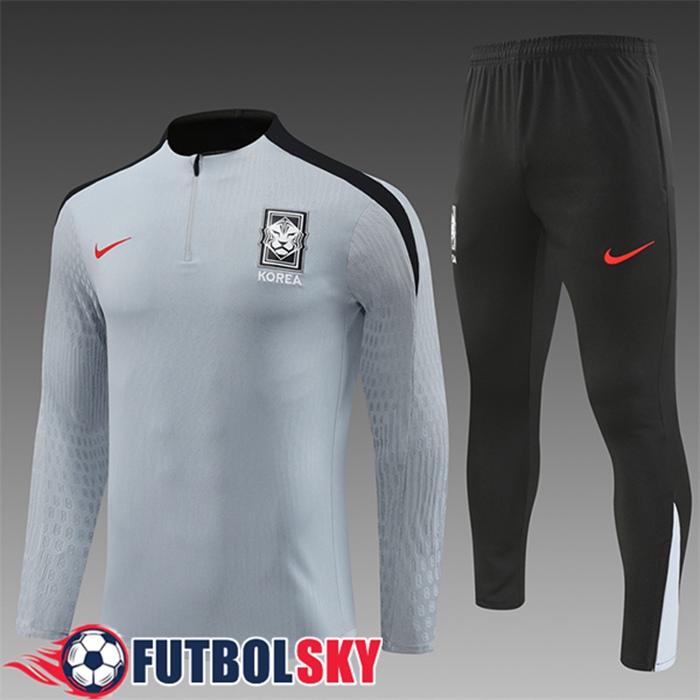Chandal Equipos De Futbol Corea Del Sur Ninos Gris/Negro 2024/2025