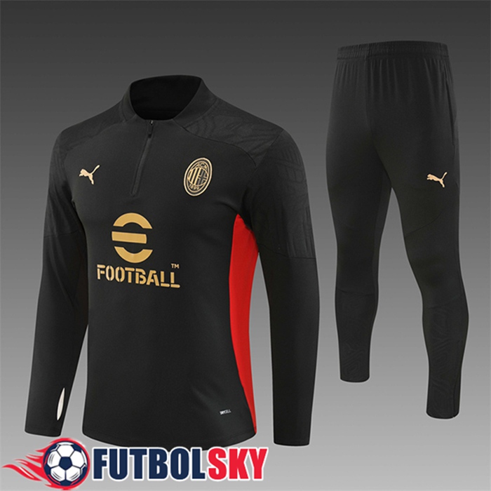 Chandal Equipos De Futbol AC Milan Ninos Negro/Rojo/Amarillo 2024/2025