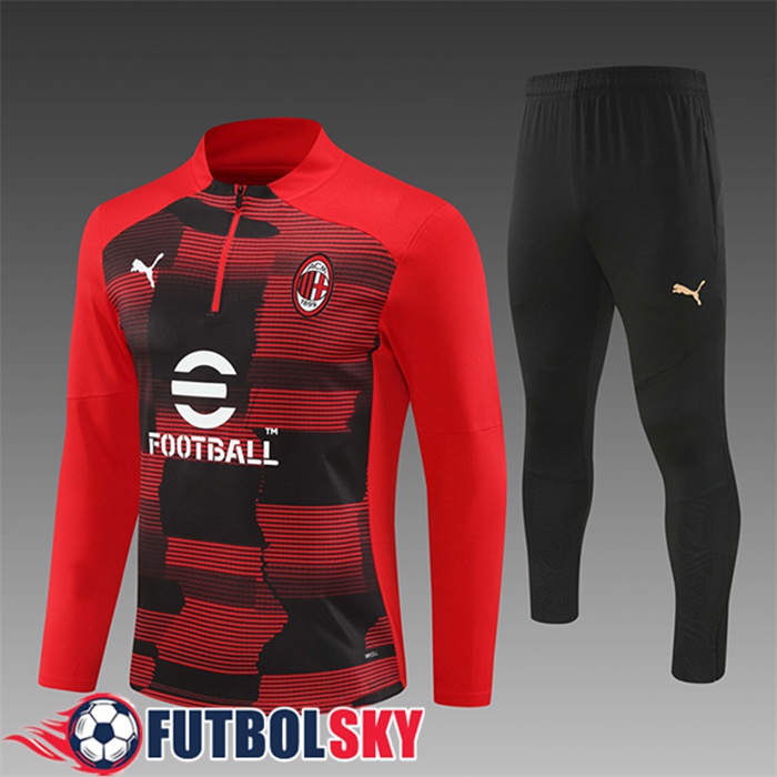 Chandal Equipos De Futbol AC Milan Ninos Rojo/Negro 2024/2025 -03