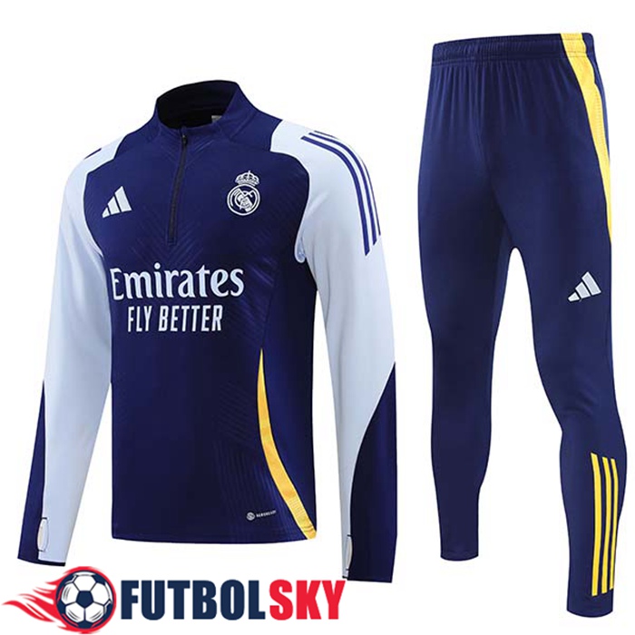 Chandal Equipos De Futbol Real Madrid Ninos Azul/Blanco 2024/2025