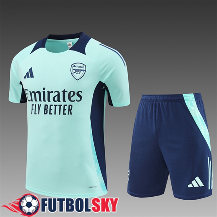 Camiseta Entrenamiento Arsenal Ninos Verde/Azul 2024/2025