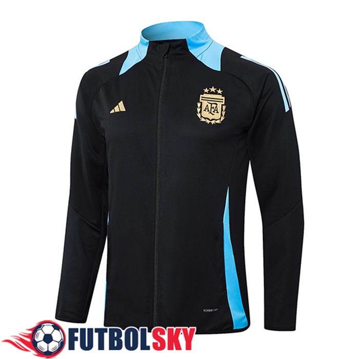 Chaquetas Futbol Argentina Negro/Azul 2024/2025