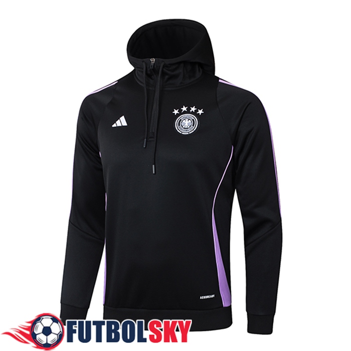 Chaqueta Con Capucha Alemania Negro/Violeta 2024/2025
