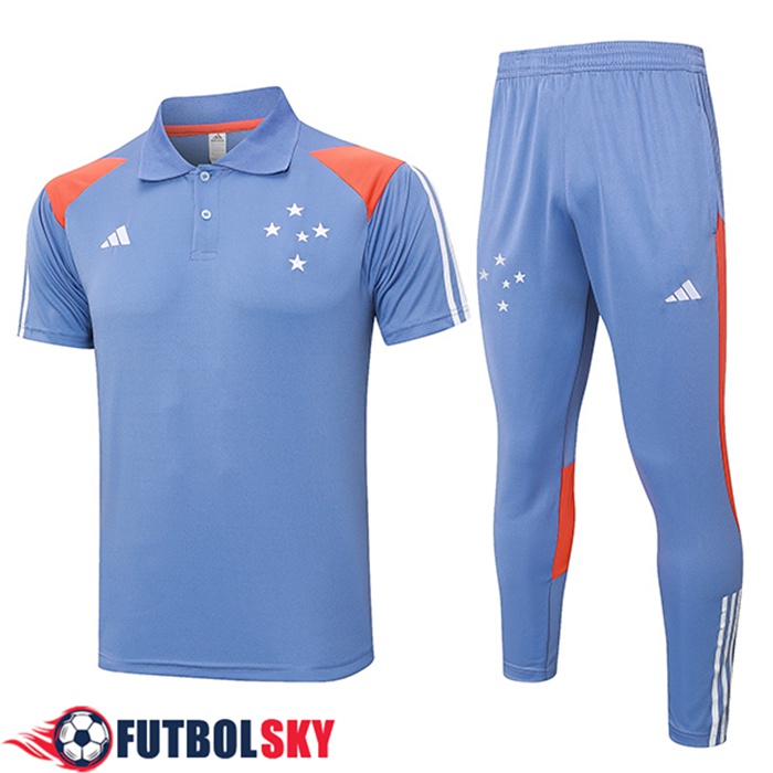 Camiseta Polo Cruzeiro Gris/Naranja 2024/2025