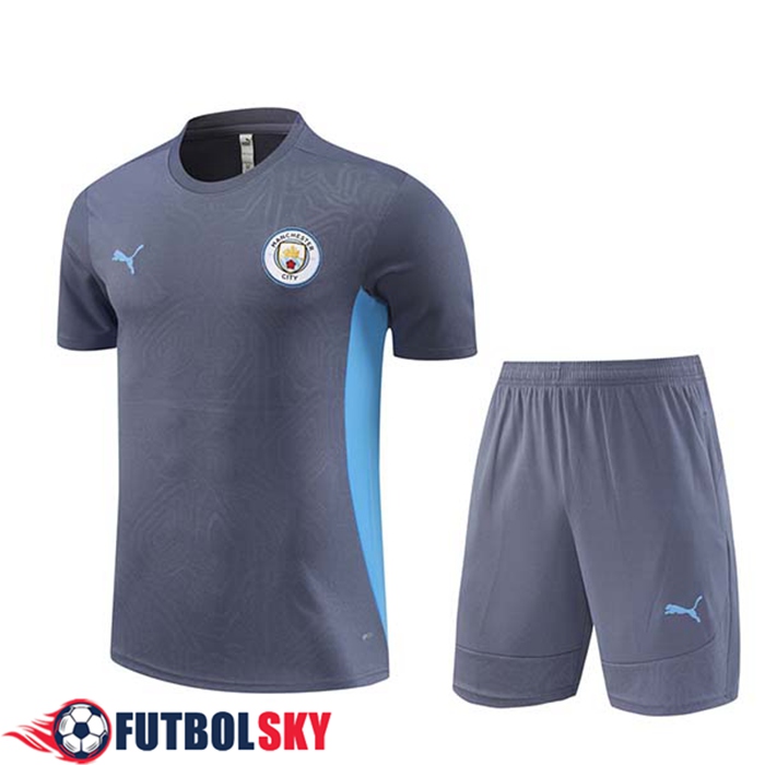 Camiseta Entrenamiento Manchester City Gris/Azul 2024/2025