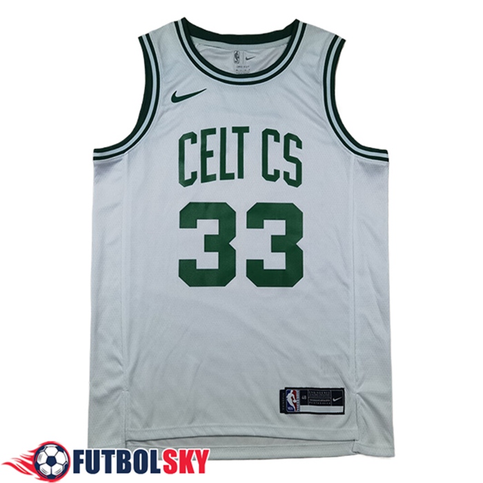 Camisetas Boston Celtics (BIRD #33) 2024/25 Blanco/Verde -03