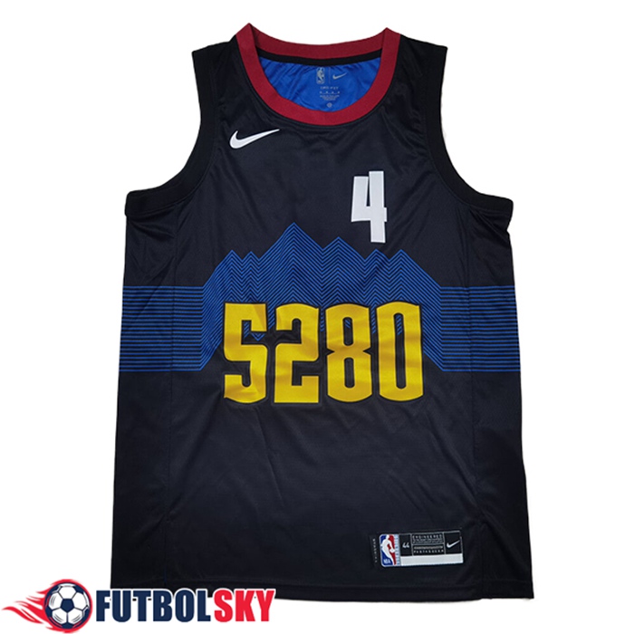 Camisetas Denver Nuggets (WESTBROOK #4) 2024/25 Negro/Azul