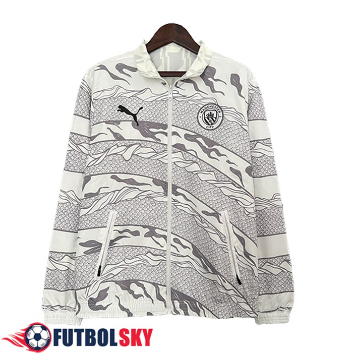 Rompevientos Manchester City Blanco/Gris 2024/2025 -02