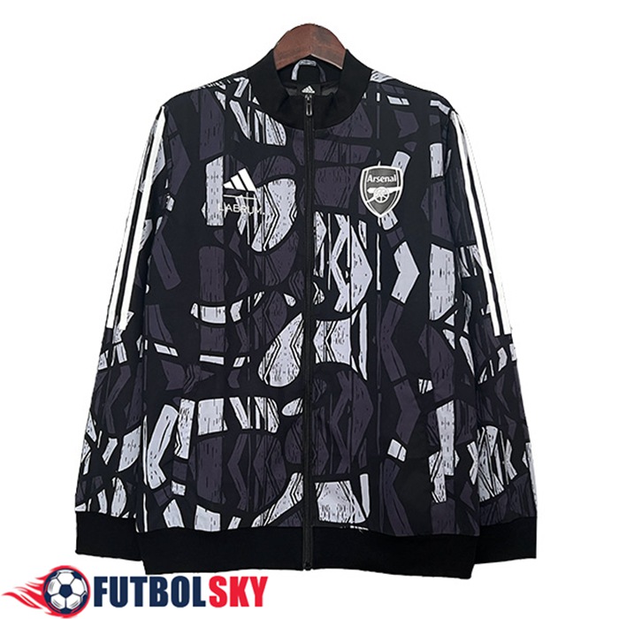 Rompevientos Arsenal Negro/Gris 2024/2025