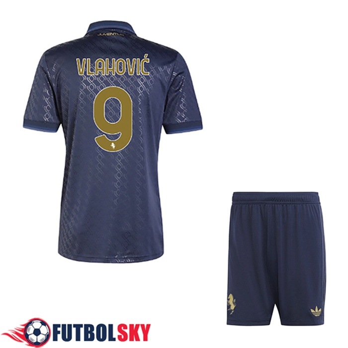 Camisetas De Futbol Juventus (VLAHOVIC #9) Ninos Tercera 2024/2025