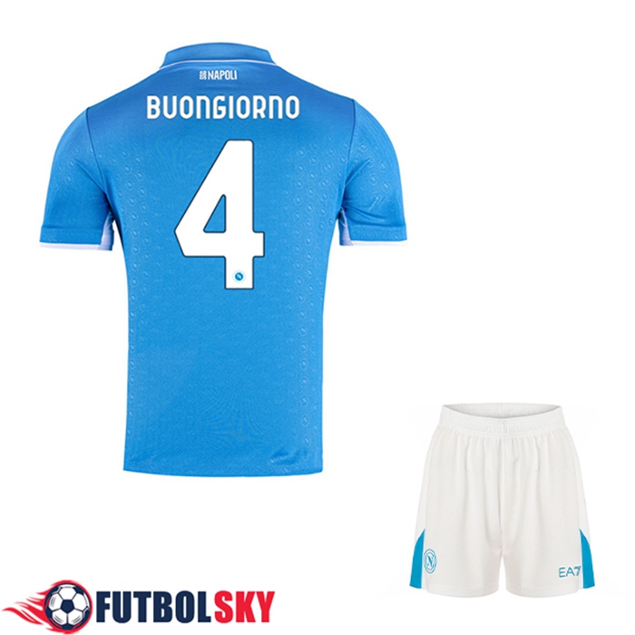 Camisetas De Futbol SSC Napoli (BUONGIORNO #4) Ninos Primera 2024/2025