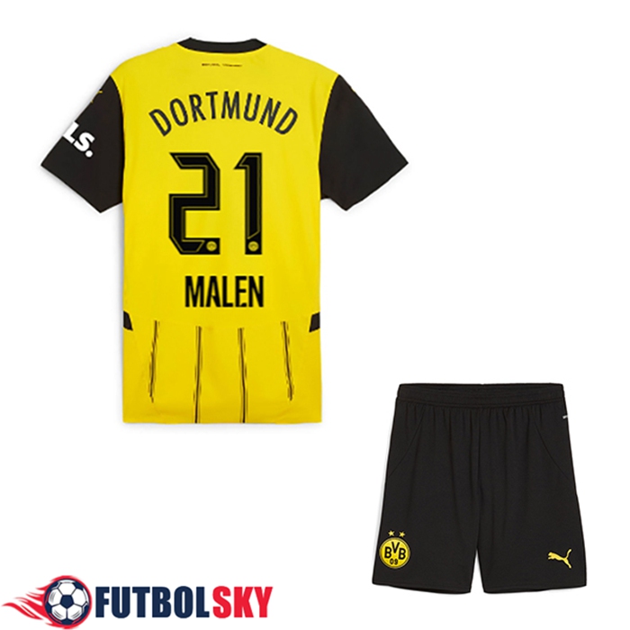 Camisetas De Futbol Dortmund BVB (MALEN #21) Ninos Primera 2024/2025
