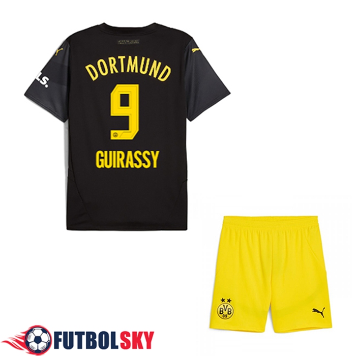 Camisetas De Futbol Dortmund BVB (GUIRASSY #9) Ninos Segunda 2024/2025