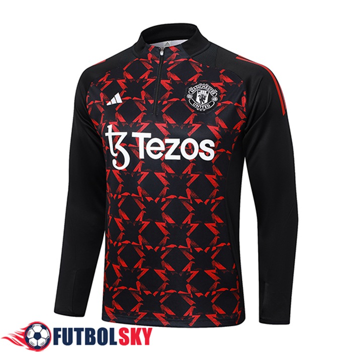 Sudadera De Entrenamiento Manchester United Negro/Rojo 2024/2025