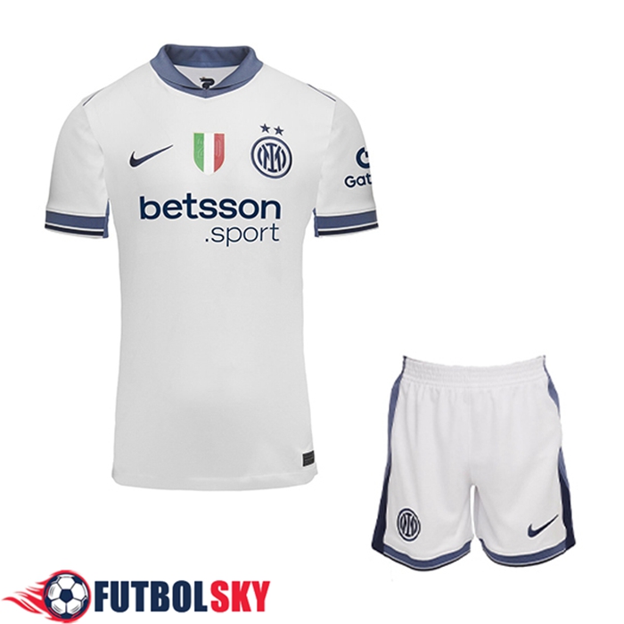 Nueva Camisetas De Futbol Inter Milan Ninos Segunda 2024/2025