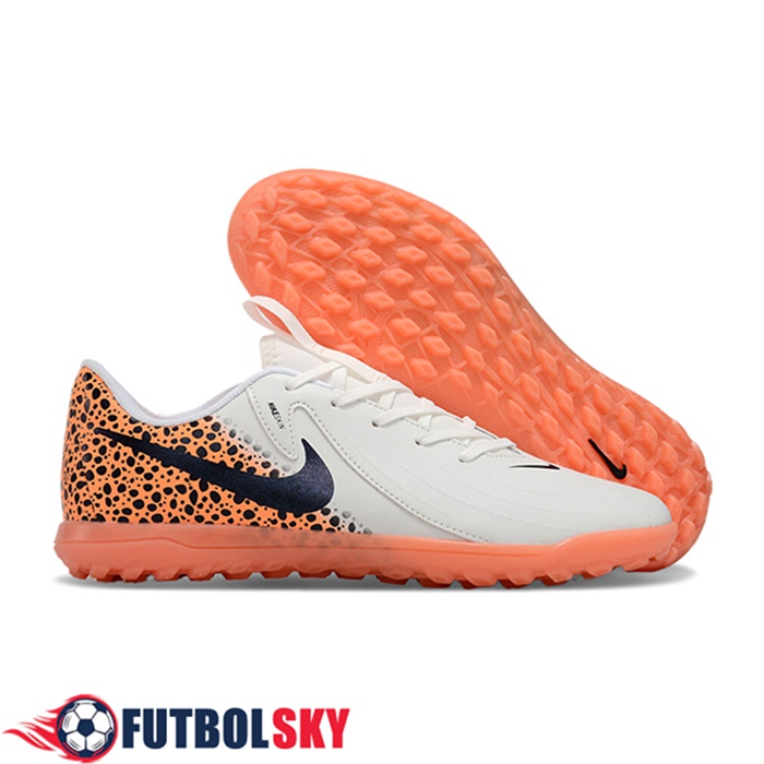 Nike Botas De Fútbol PHANTOM GX II CLUB TF Blanco/Naranja/Negro
