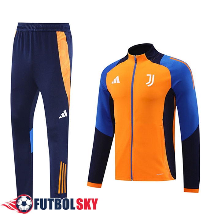 Chandal Equipos De Futbol Chaquetas Juventus Naranja/Azul 2024/2025 -02