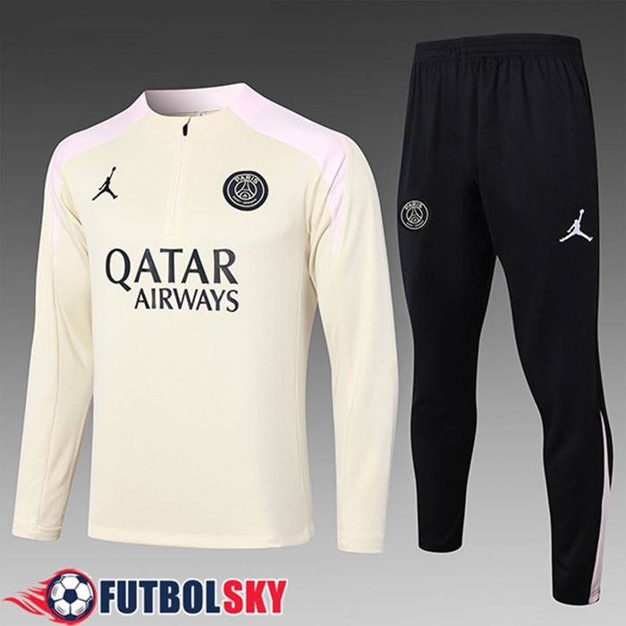 Chandal Equipos De Futbol PSG Ninos Beige/Rosa 2024/2025