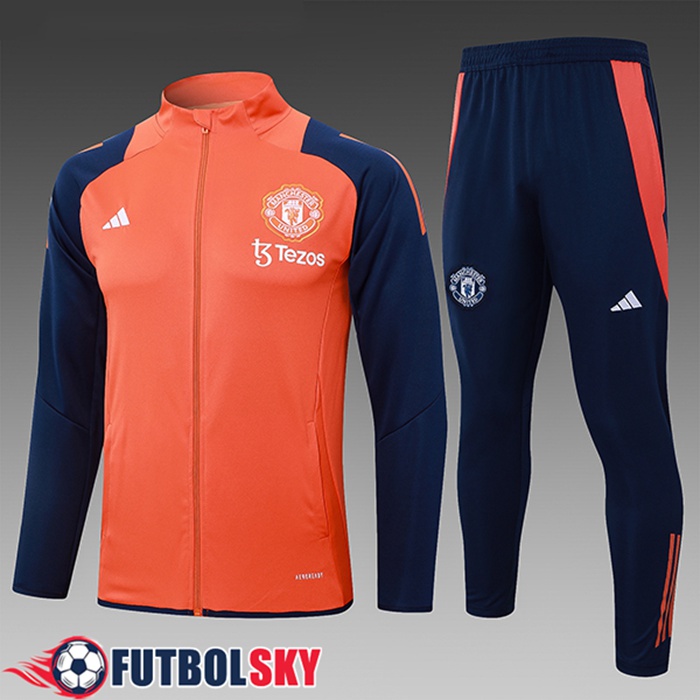 Chandal Equipos De Futbol Manchester United Ninos Naranja/Azul 2024/2025 -02