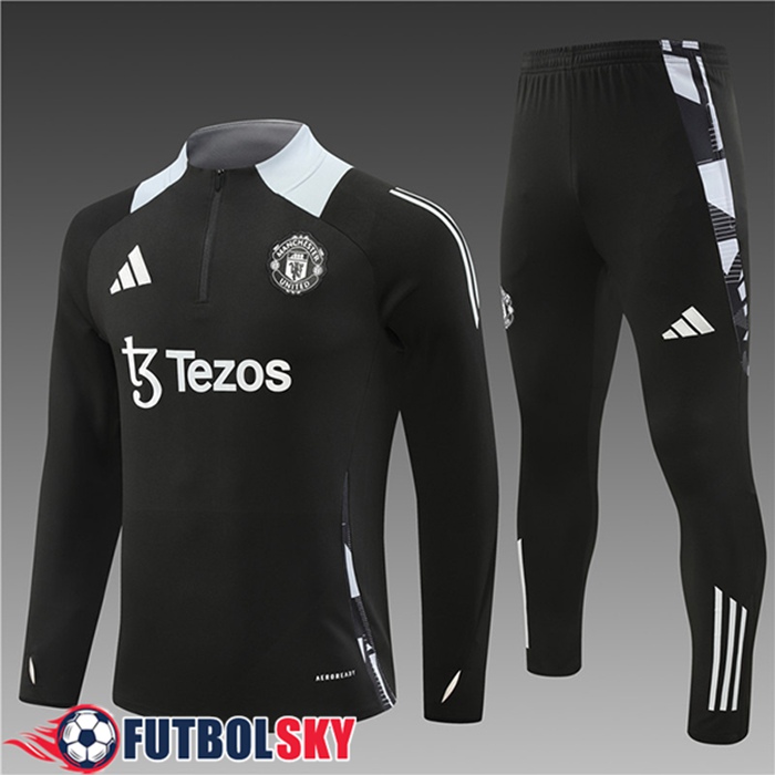 Chandal Equipos De Futbol Manchester United Ninos Negro/Gris 2024/2025 -02