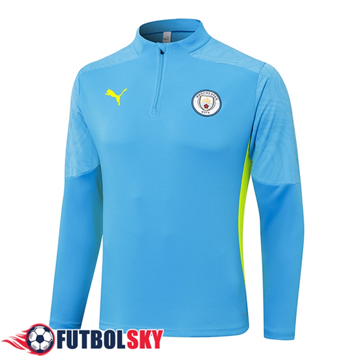 Sudadera De Entrenamiento Manchester City Azul/Amarillo 2024/2025