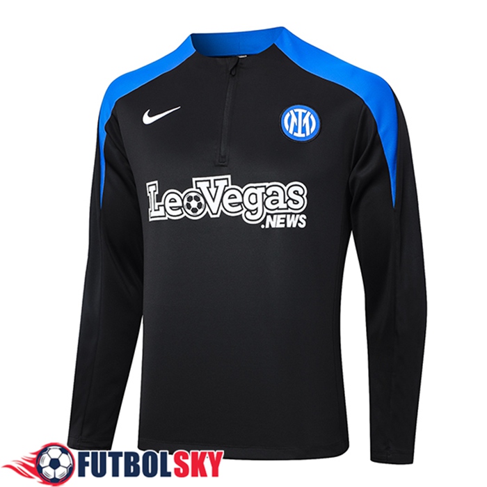 Sudadera De Entrenamiento Inter Milan Negro/Azul 2024/2025