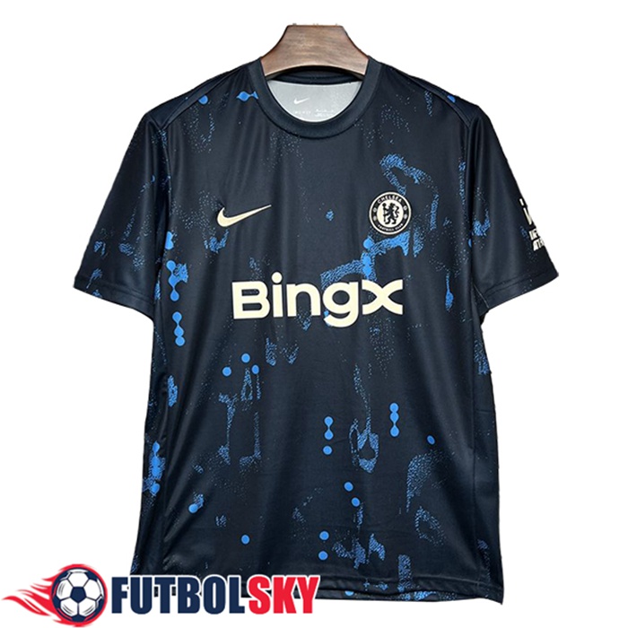Camiseta Entrenamiento FC Chelsea Negro/Azul 2024/2025