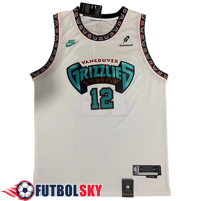 Camisetas Memphis Grizzlies (MORANT #12) 2024/25 Blanco/Verde
