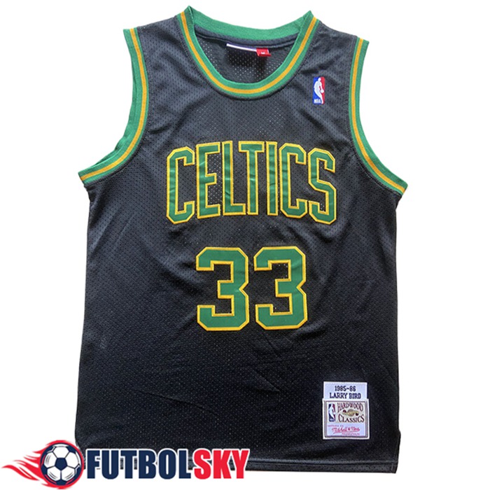Camisetas Boston Celtics (BIRD #33) 2024/25 Negro/Verde