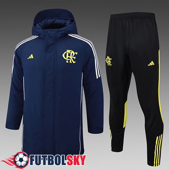 Chandal Plumas Con Capucha Flamengo Azul/Negro/Amarillo 2024/2025