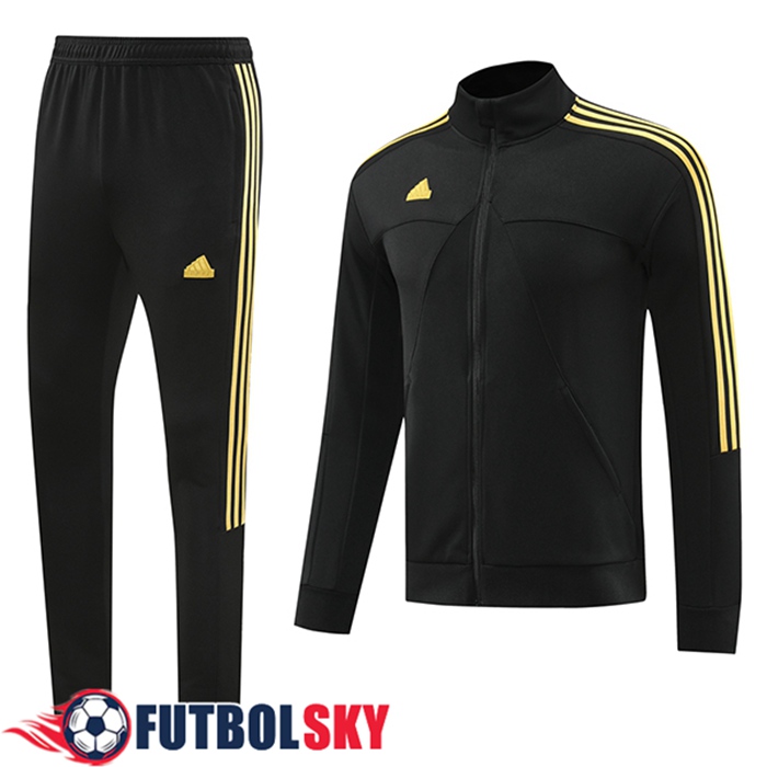 Chandal Equipos De Futbol Chaquetas Adidas Negro/Amarillo 2024/2025