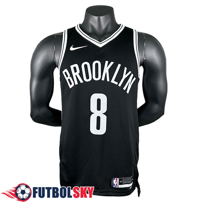 Camisetas Brooklyn Nets (CUI #8) 2024/25 Negro/Blanco