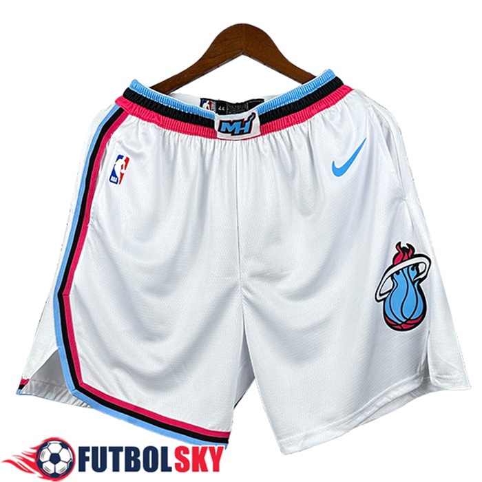Cortos NBA Miami Heat 2024/25 Blanco