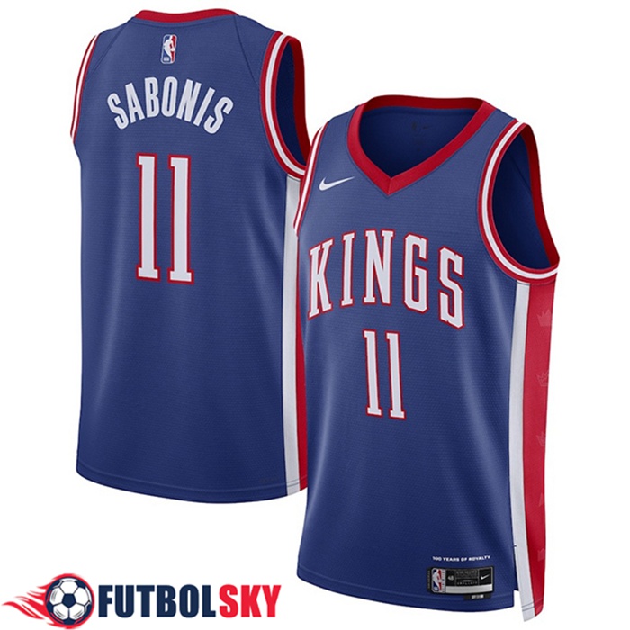 Camisetas De Futbol Sacramento Kings (SABONIS #11) 2024/25 Azul/Rojo/Blanco