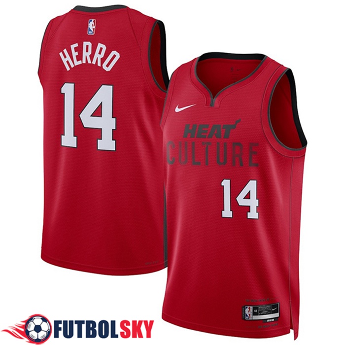 Camisetas De Futbol Miami Heat (HERRO #14) 2024/25 Rojo/Negro/Blanco