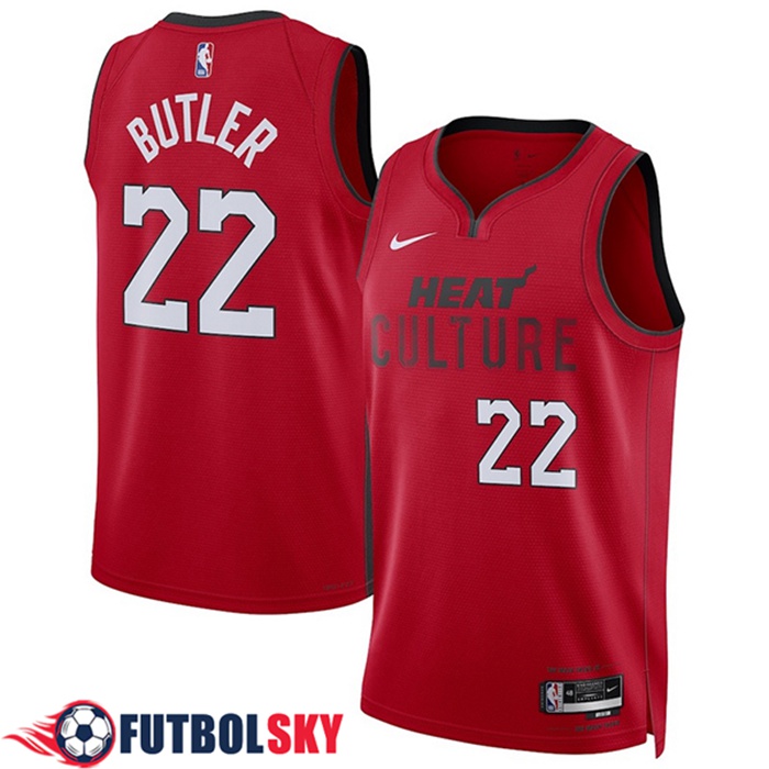 Camisetas De Futbol Miami Heat (BUTLER #22) 2024/25 Rojo/Negro/Blanco