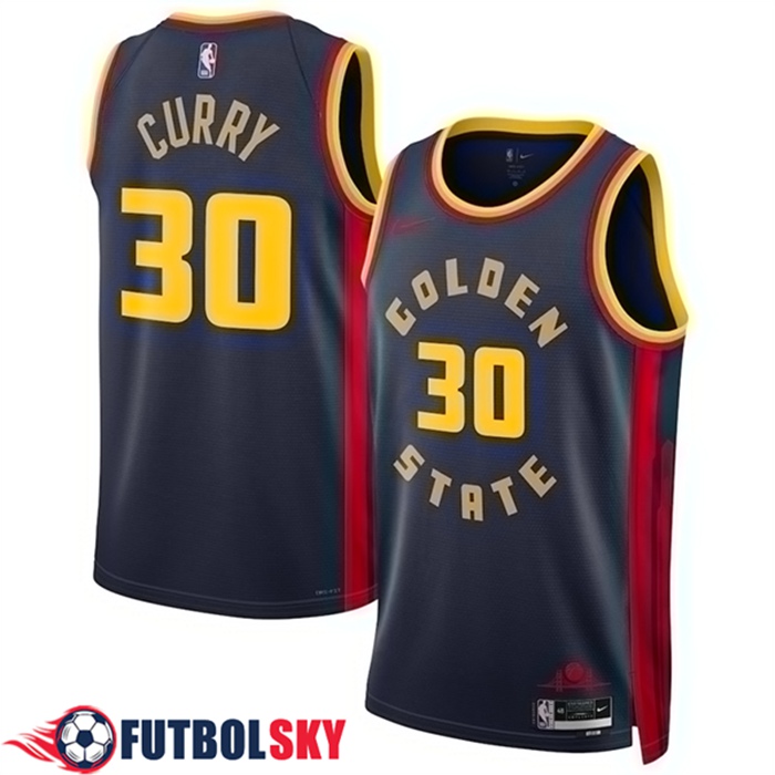 Camisetas De Futbol Golden State Warriors (CURRY #30) 2024/25 Negro/Amarillo/Rojo